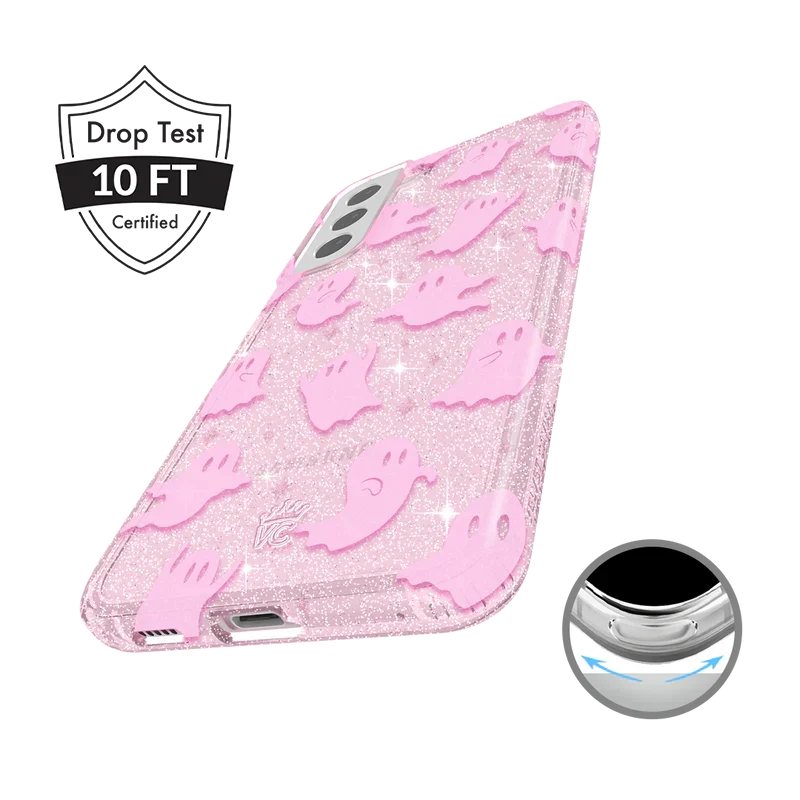 Ghosted Pink Glitter Samsung Case - Image 47