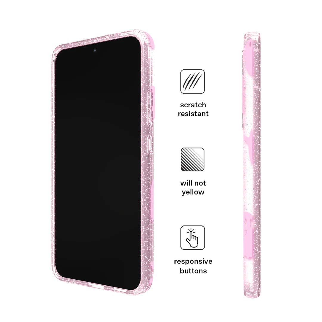 Ghosted Pink Glitter Samsung Case - Image 48