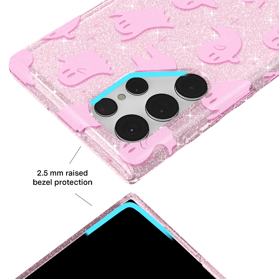 Ghosted Pink Glitter Samsung Case - Image 51