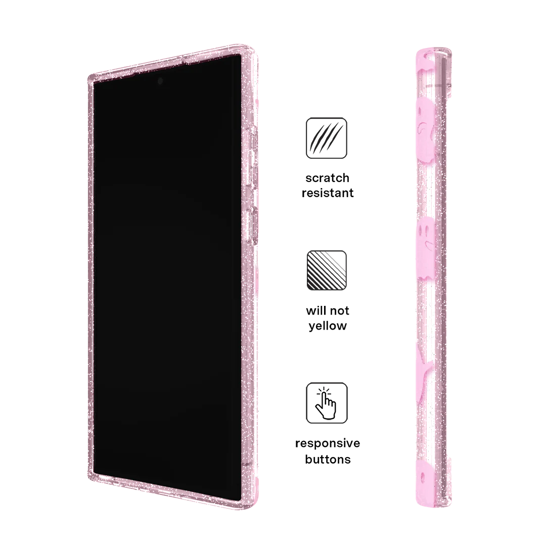 Ghosted Pink Glitter Samsung Case - Image 54