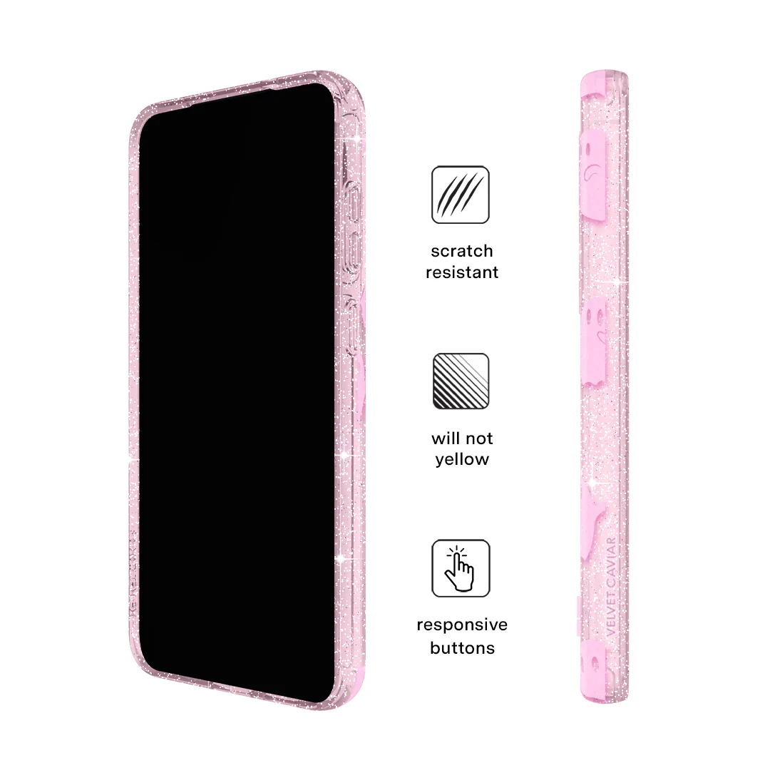 Ghosted Pink Glitter Samsung Case - Image 60