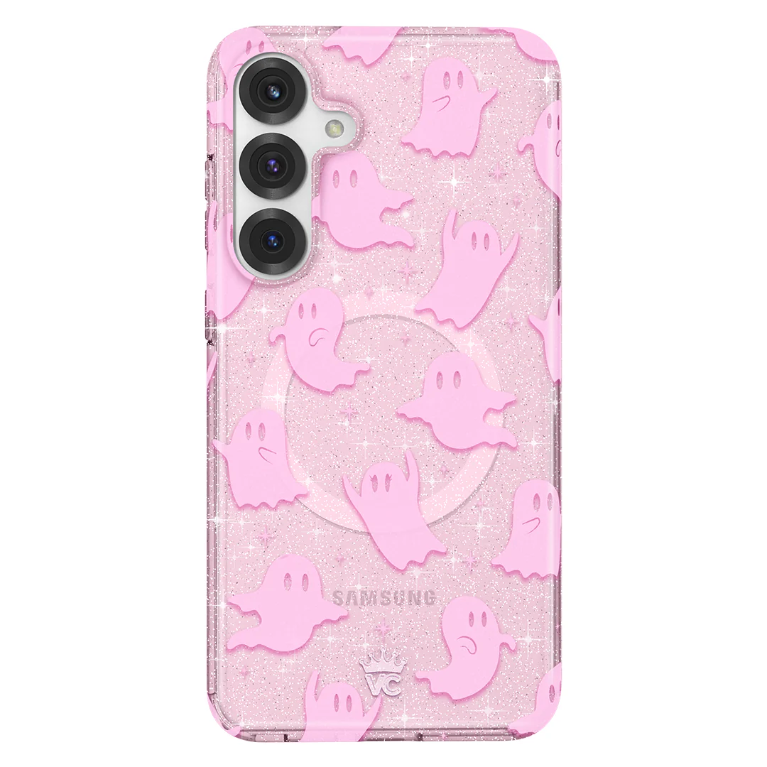 Ghosted Pink Glitter Samsung Case - Image 61