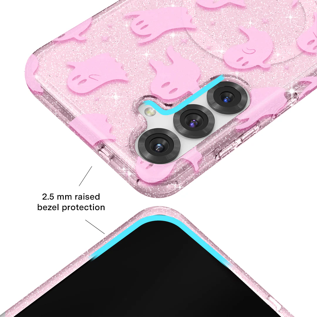 Ghosted Pink Glitter Samsung Case - Image 63
