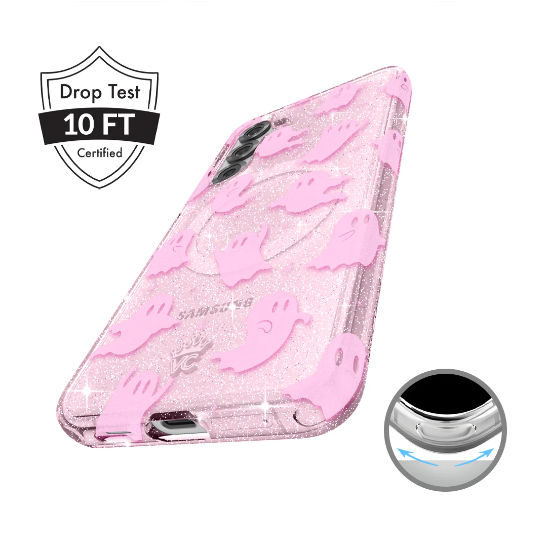 Ghosted Pink Glitter Samsung Case - Image 65