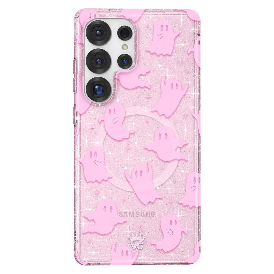 Ghosted Pink Glitter Samsung Case - Image 67