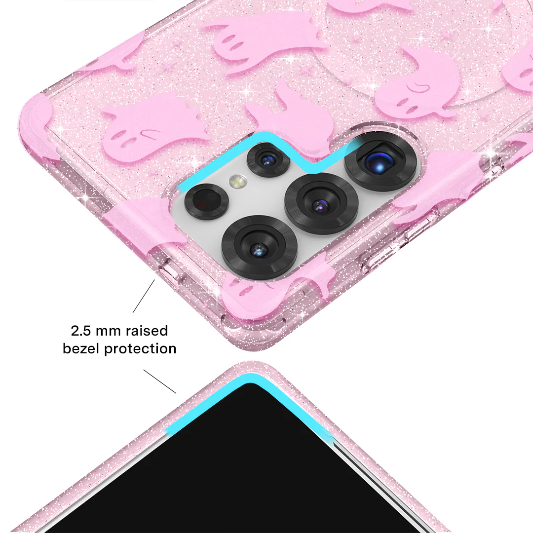 Ghosted Pink Glitter Samsung Case - Image 69