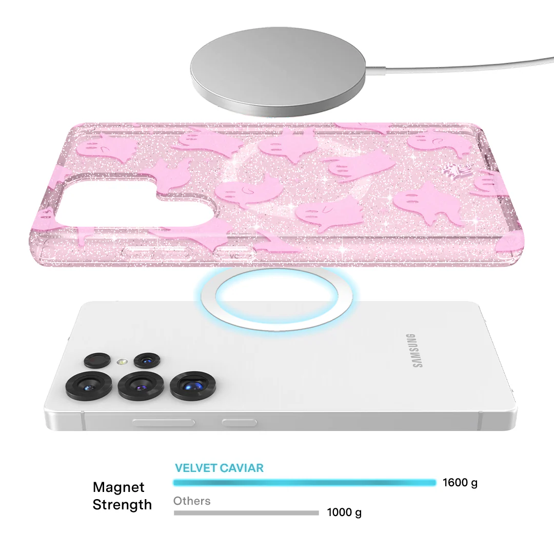 Ghosted Pink Glitter Samsung Case - Image 70