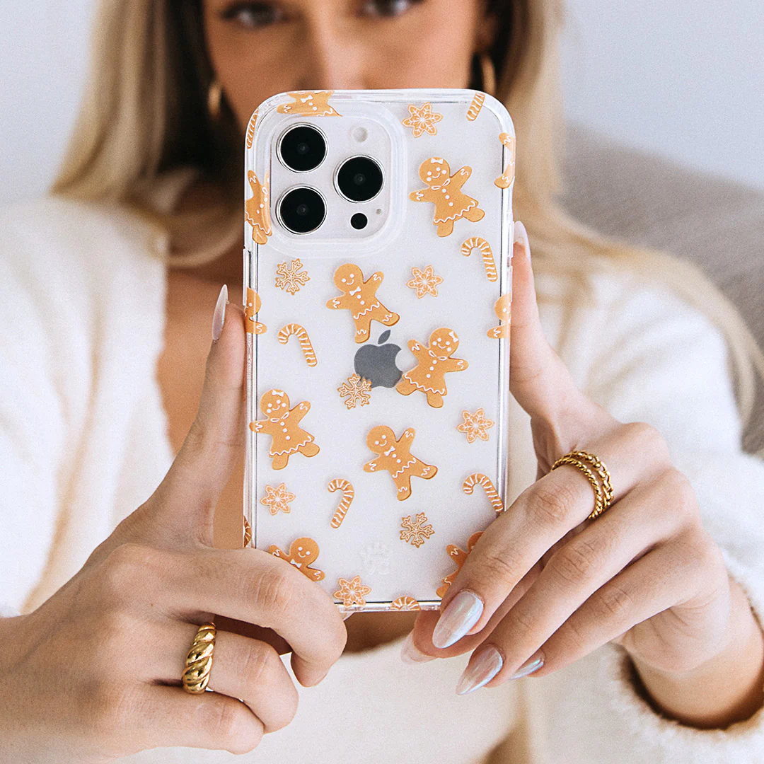 Holiday Gingerbread Clear iPhone Case - Image 86