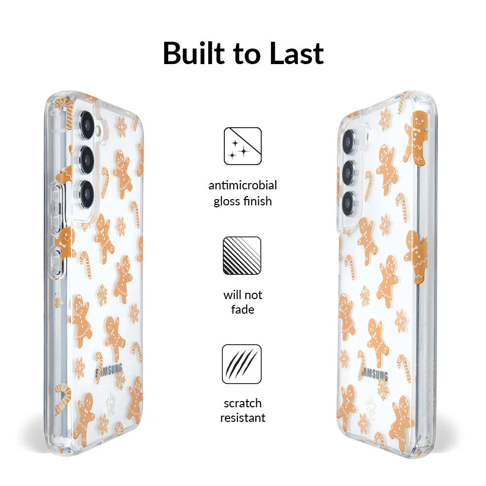 Holiday Gingerbread Clear Samsung Case - Image 24