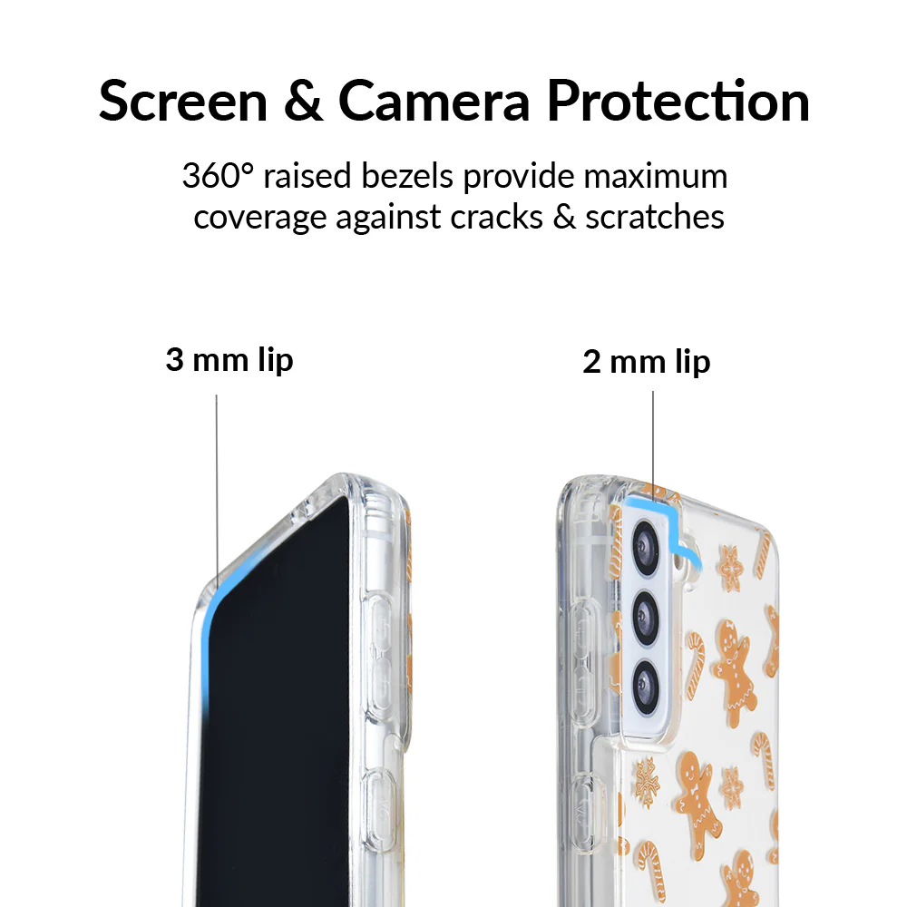 Holiday Gingerbread Clear Samsung Case - Image 3
