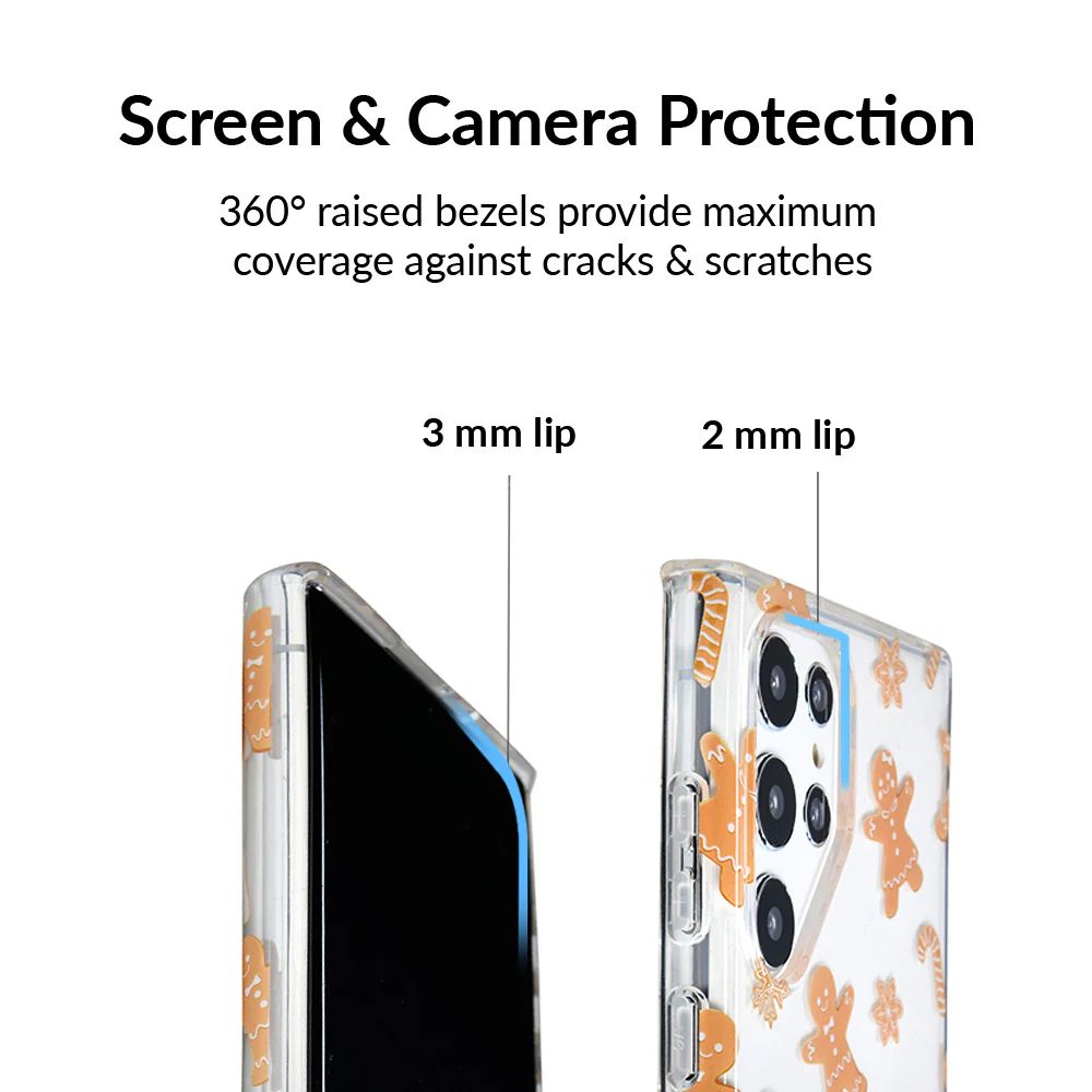 Holiday Gingerbread Clear Samsung Case - Image 34