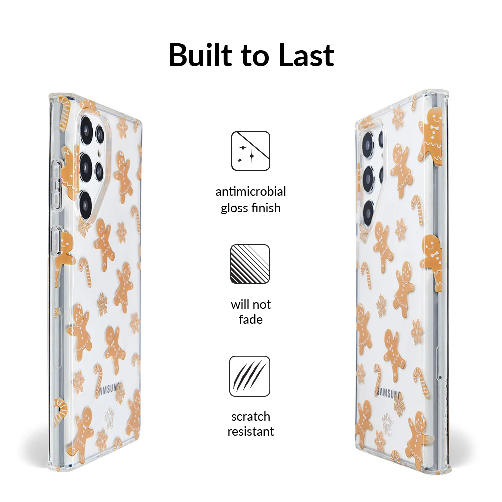 Holiday Gingerbread Clear Samsung Case - Image 35