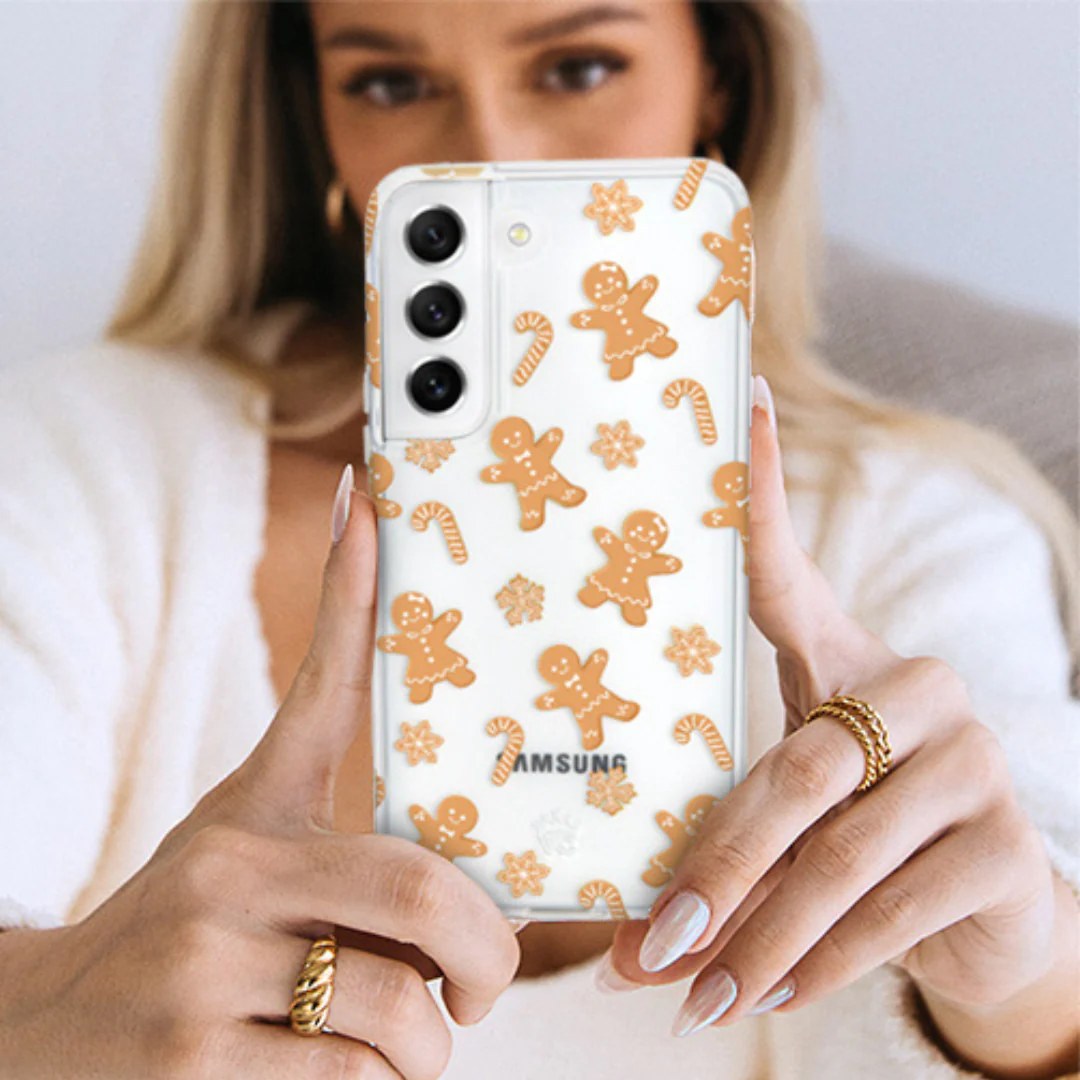Holiday Gingerbread Clear Samsung Case - Image 8