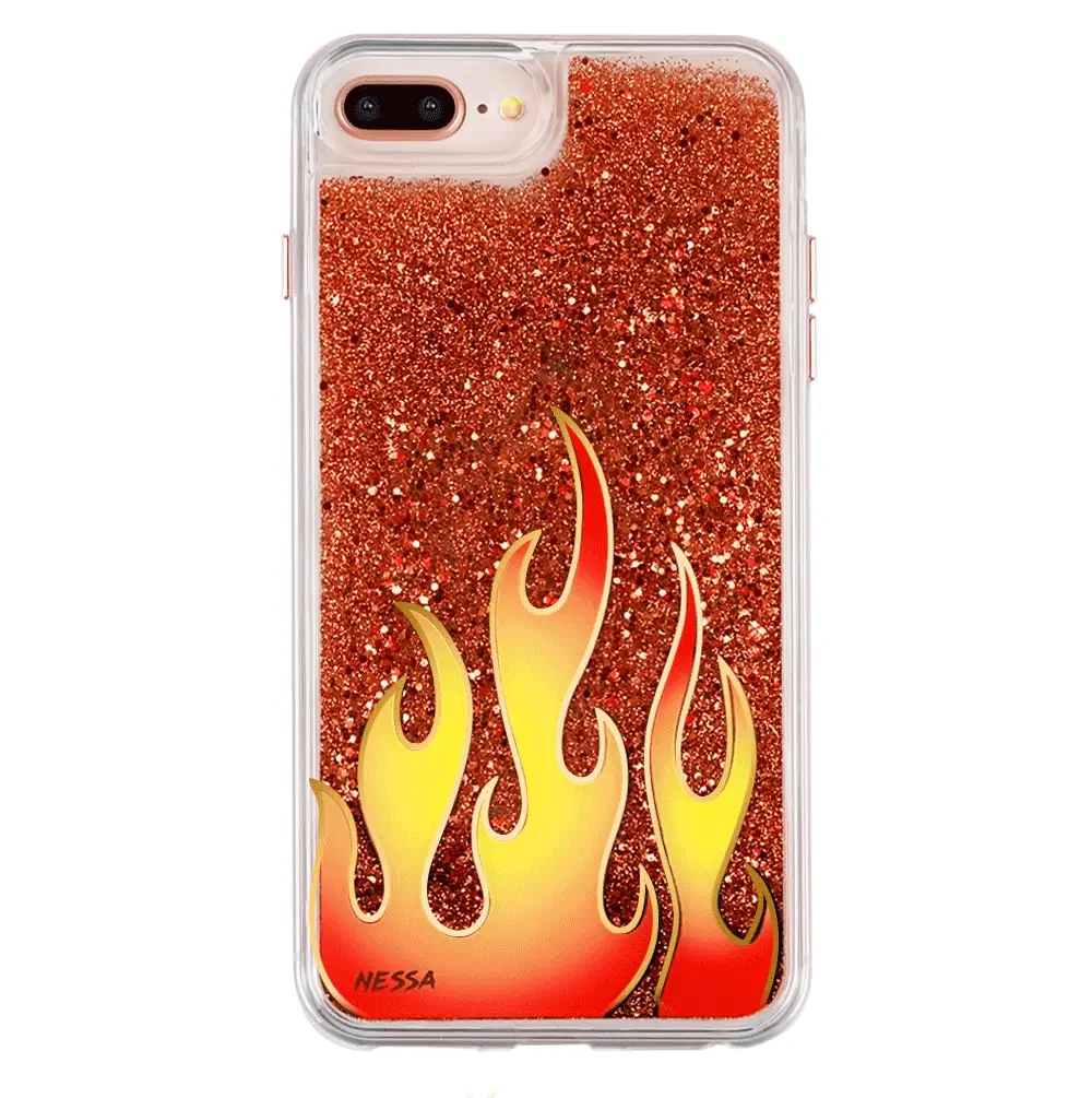 Glitter Flames iPhone Case by Nessa - Image 25