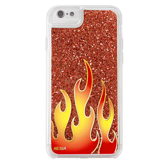 Glitter Flames iPhone Case by Nessa - Image 33