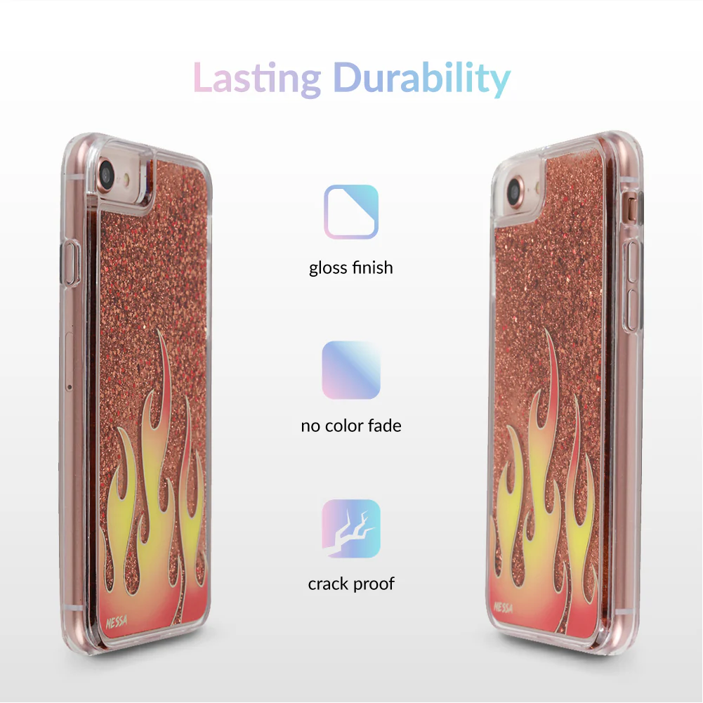 Glitter Flames iPhone Case by Nessa - Image 37