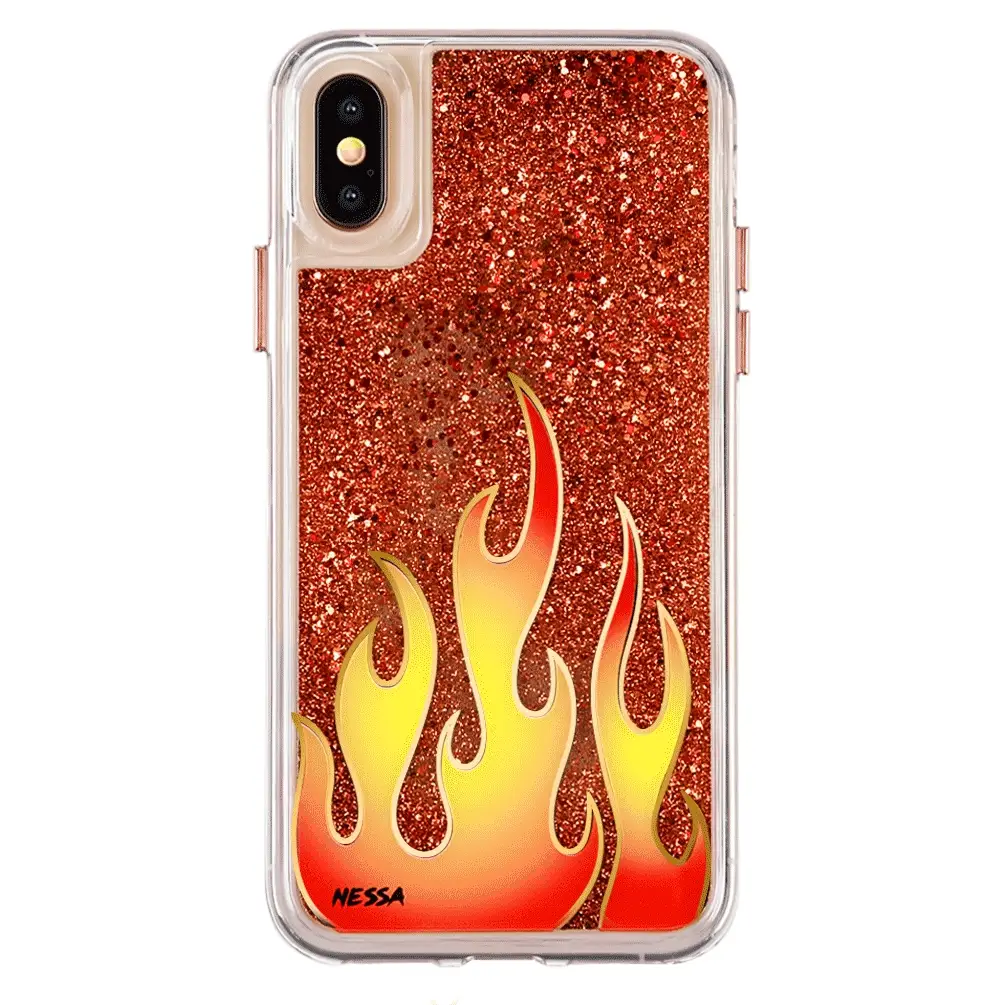 Glitter Flames iPhone Case by Nessa - Image 49