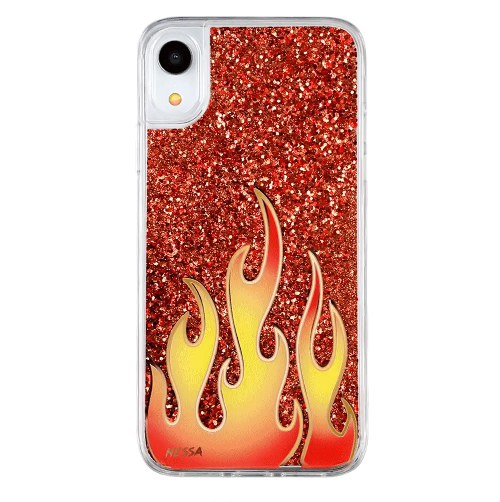 Glitter Flames iPhone Case by Nessa - Image 65