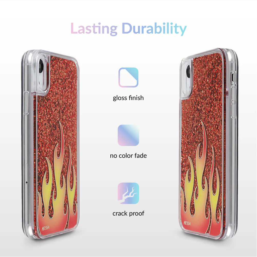 Glitter Flames iPhone Case by Nessa - Image 69