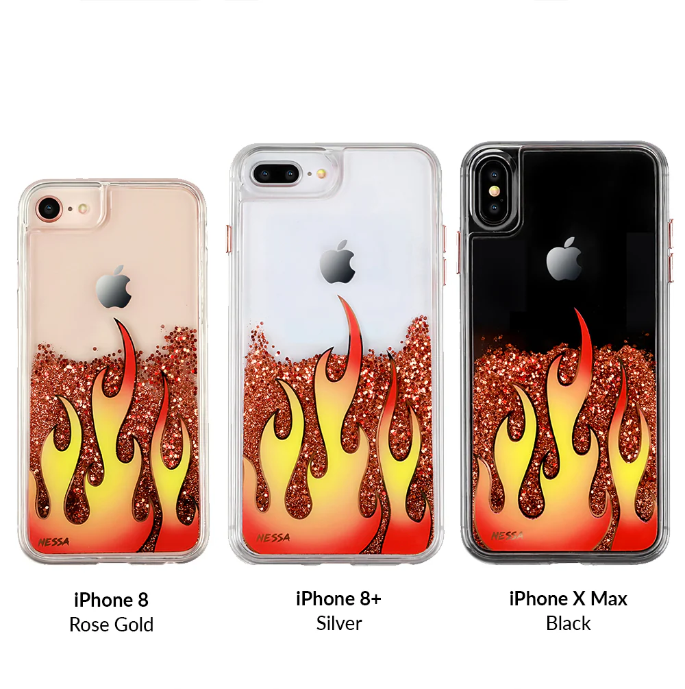Glitter Flames iPhone Case by Nessa - Image 72