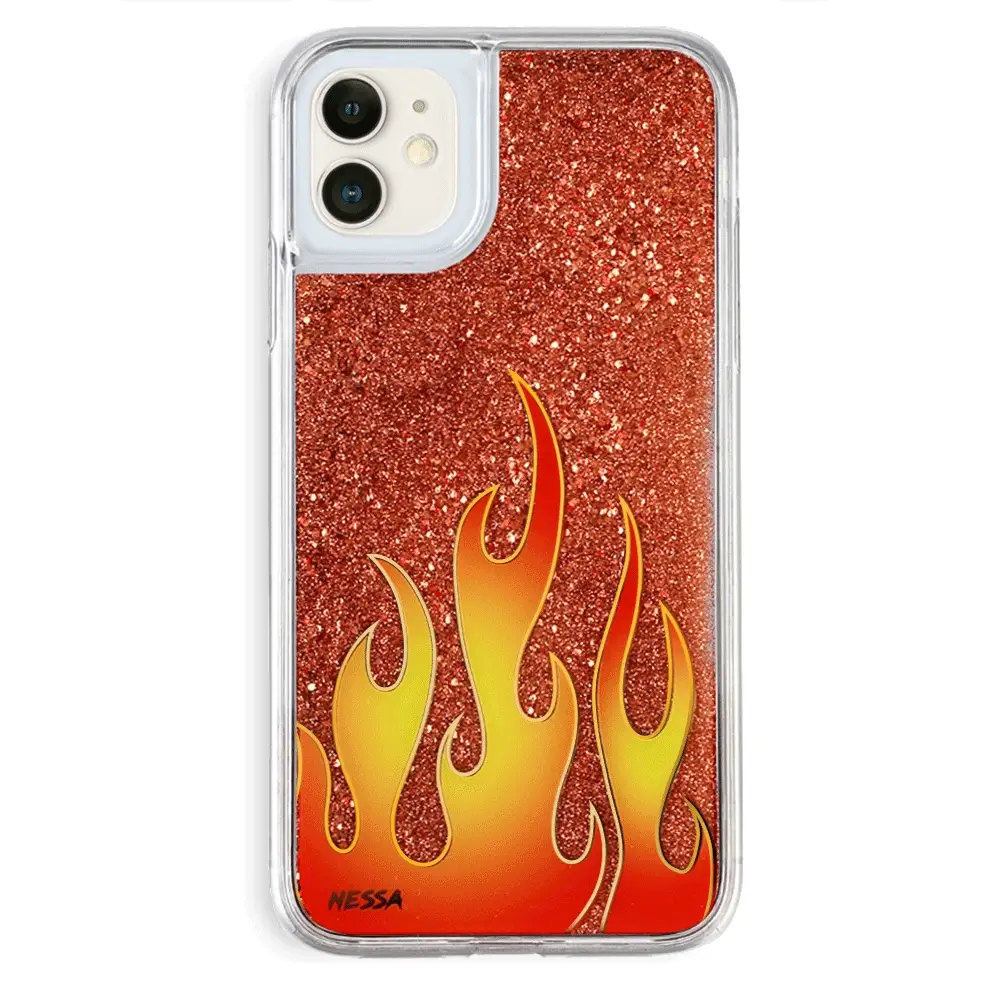 Glitter Flames iPhone Case by Nessa - Image 73
