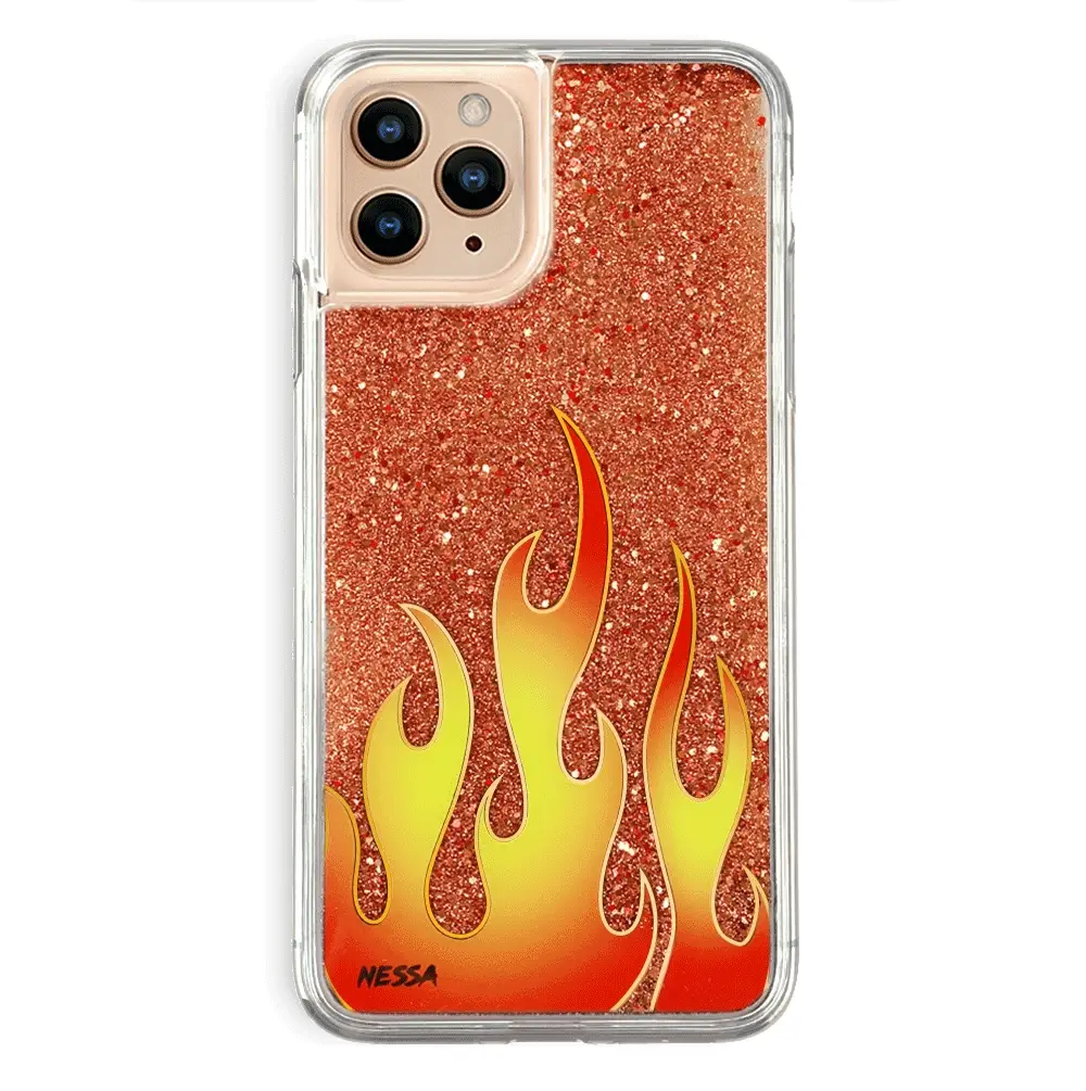 Glitter Flames iPhone Case by Nessa - Image 77