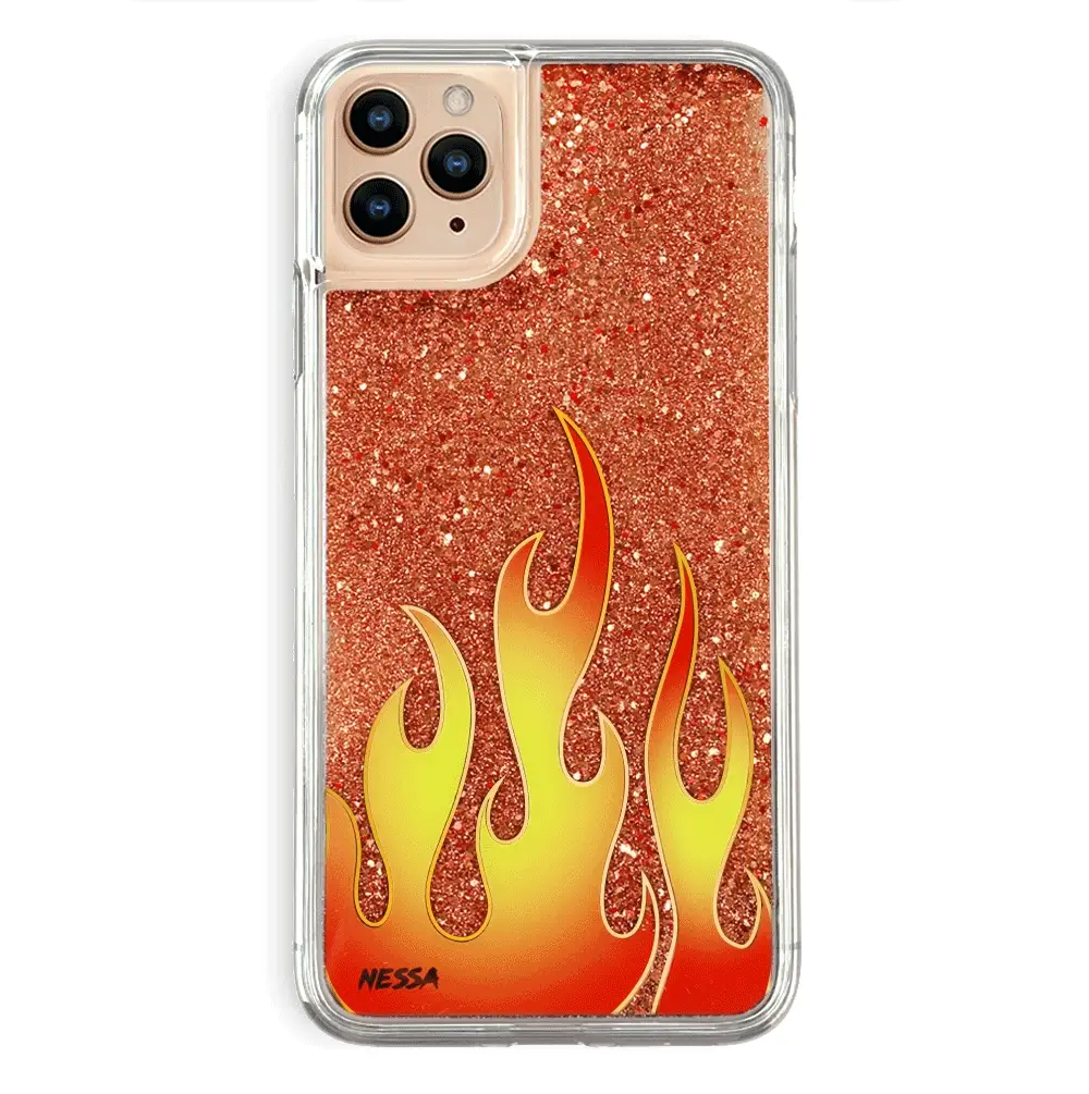 Glitter Flames iPhone Case by Nessa - Image 81