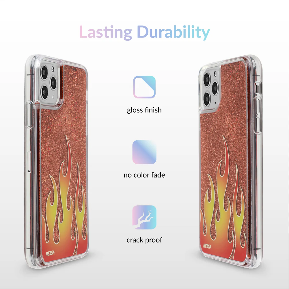 Glitter Flames iPhone Case by Nessa - Image 84