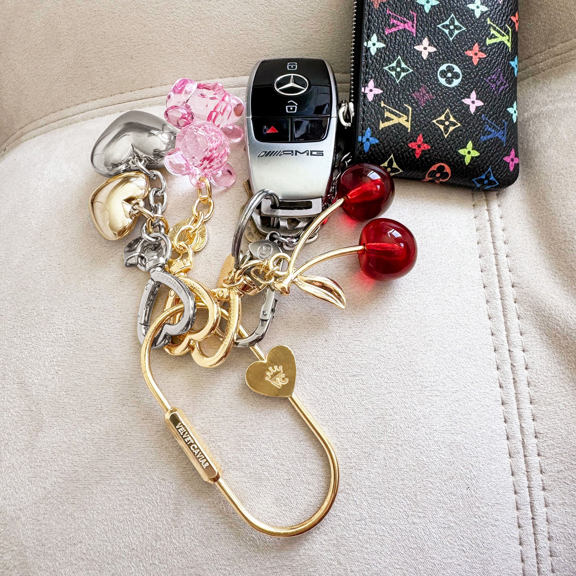 Gold Carabiner Bag Charm - Image 5