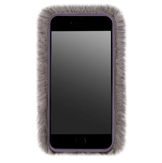 Gray Faux Fur iPhone Case - Image 16