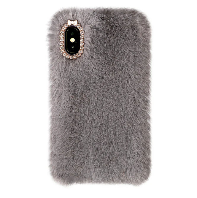 Gray Faux Fur iPhone Case - Image 28