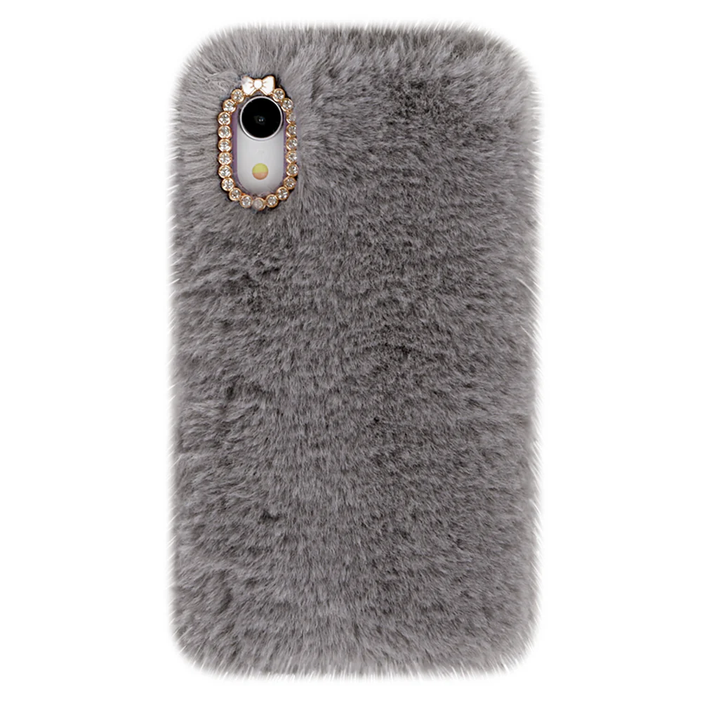 Gray Faux Fur iPhone Case - Image 33