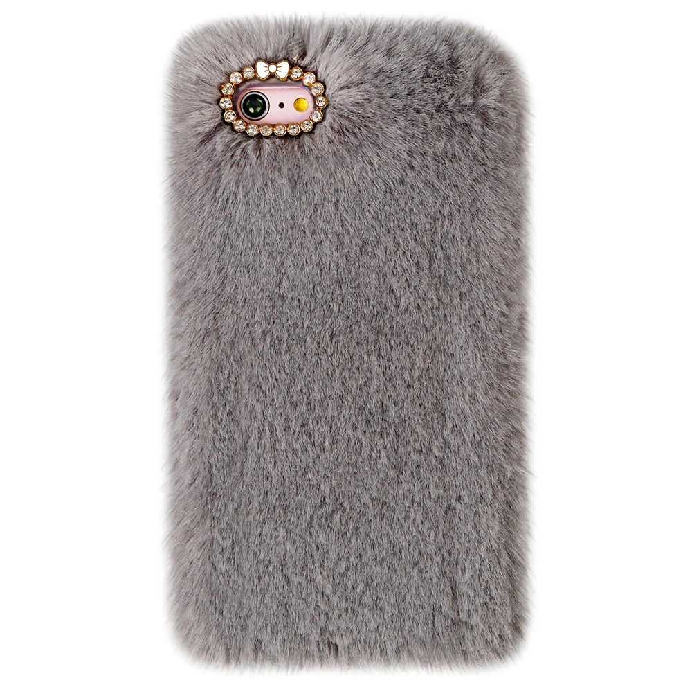 Gray Faux Fur iPhone Case - Image 43