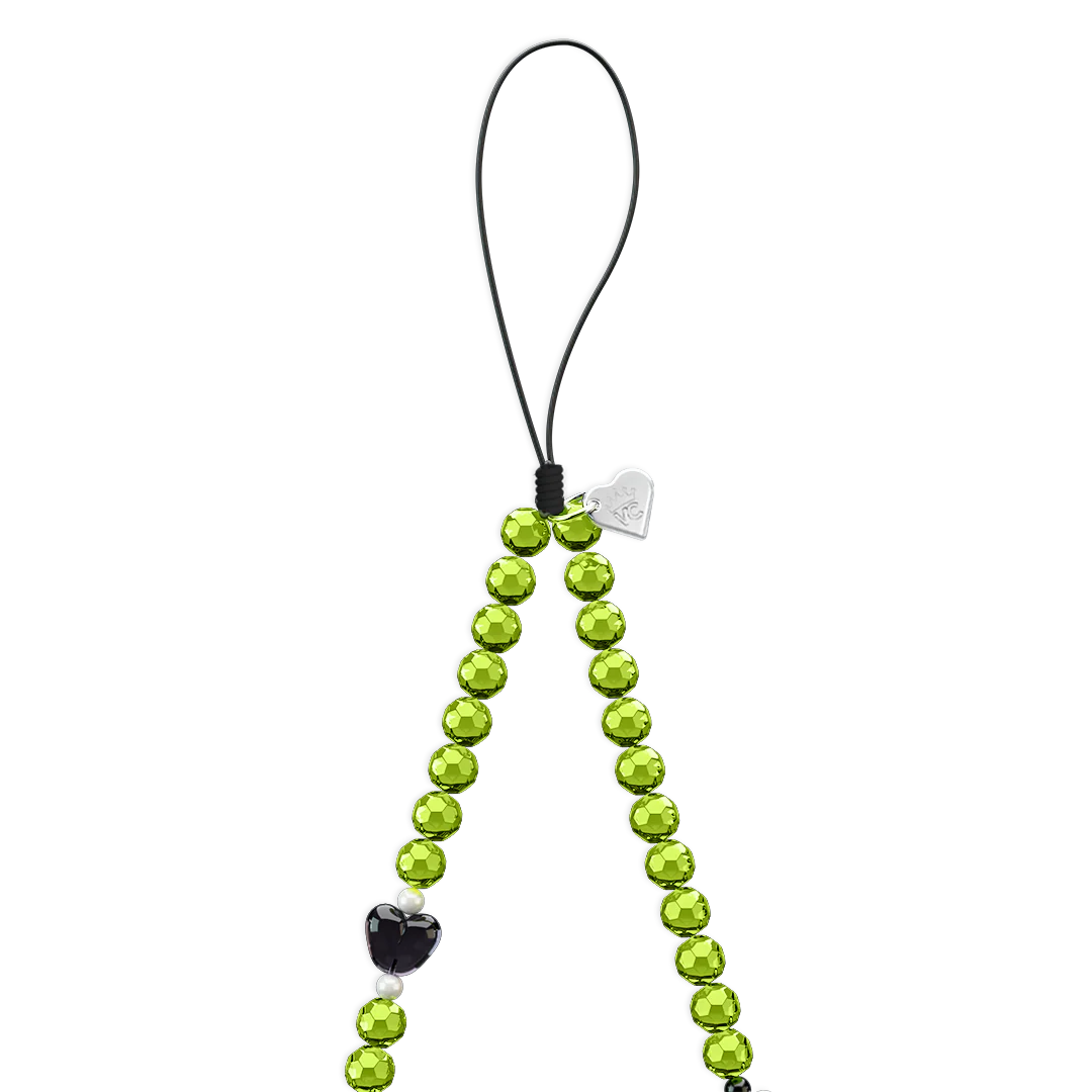 Green & Black Hearts Phone Charm - Image 3