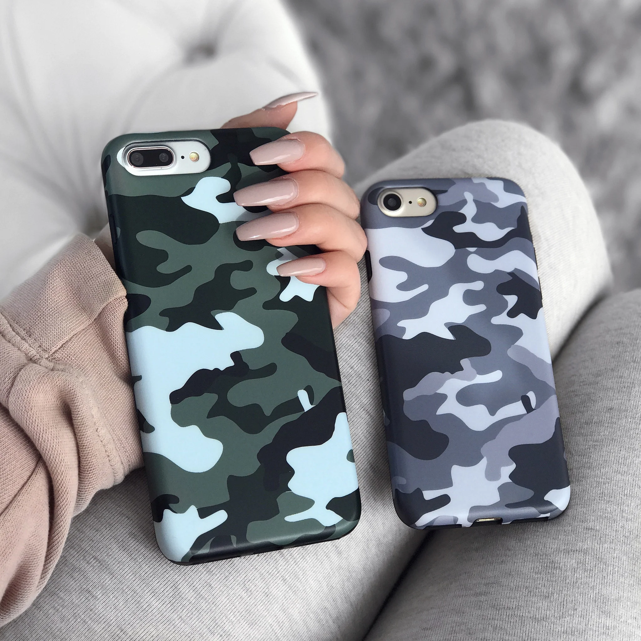 Green Camo iPhone Case - Image 2