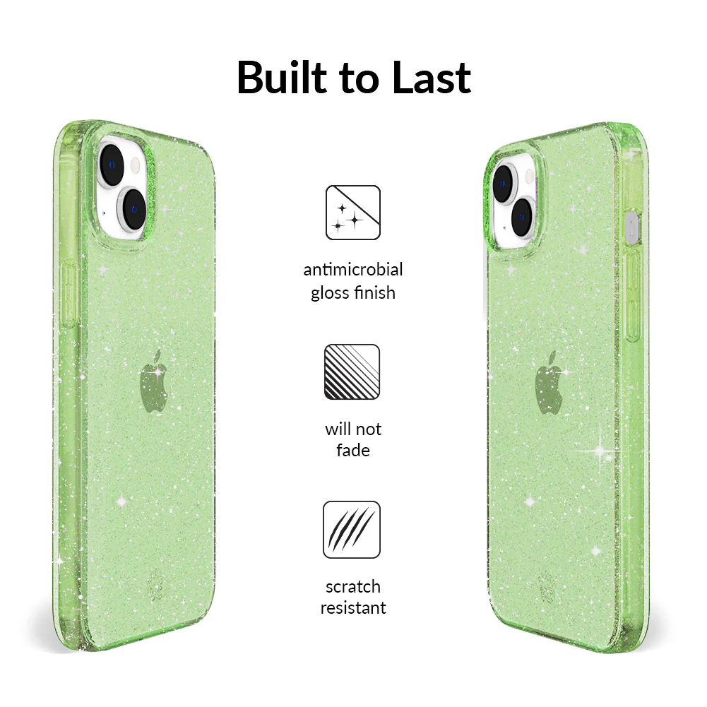 Lime Stardust Glitter iPhone Case - Image 102