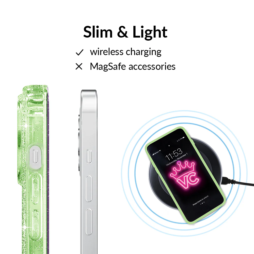 Lime Stardust Glitter iPhone Case - Image 103