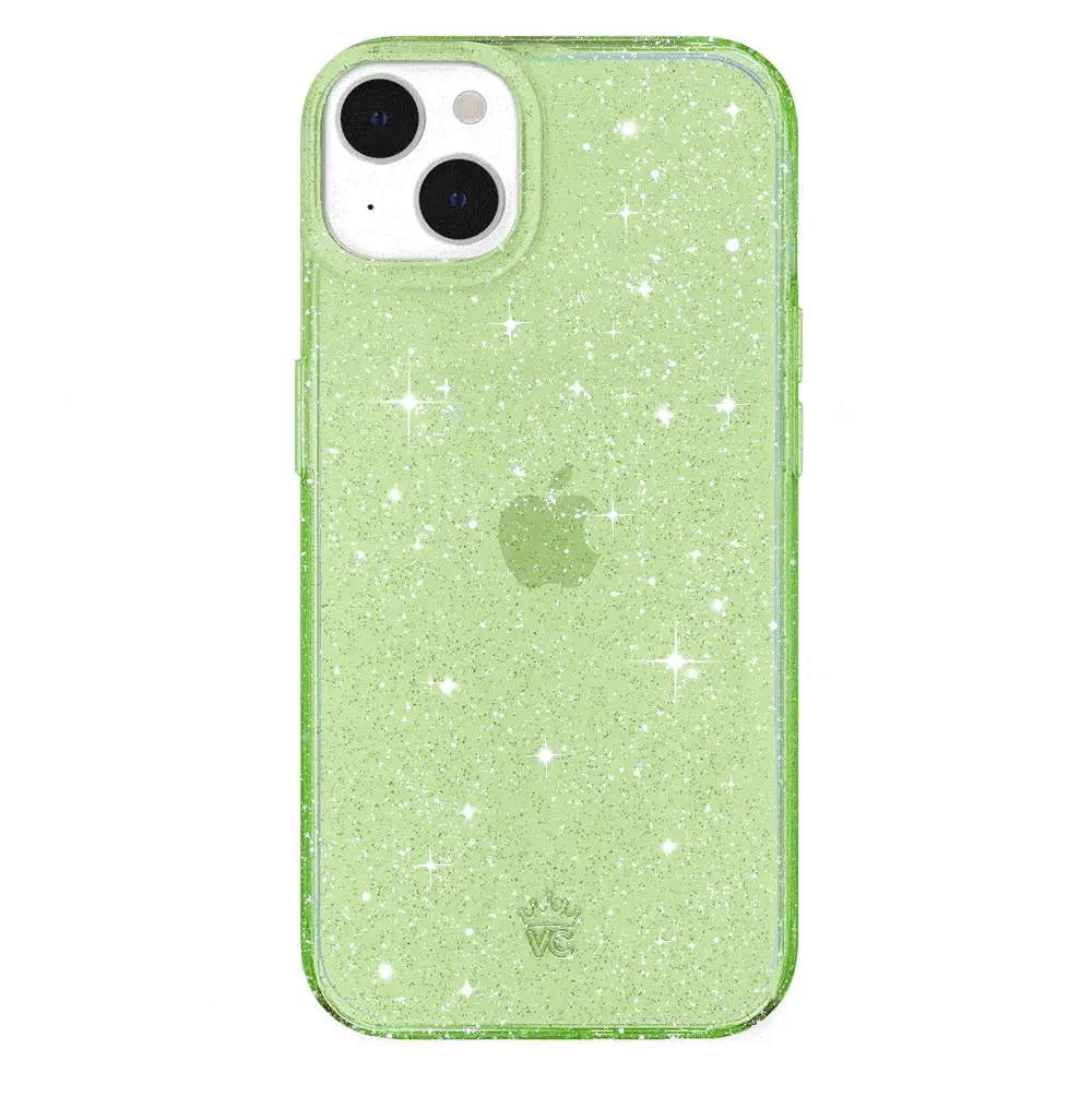 Lime Stardust Glitter iPhone Case - Image 104