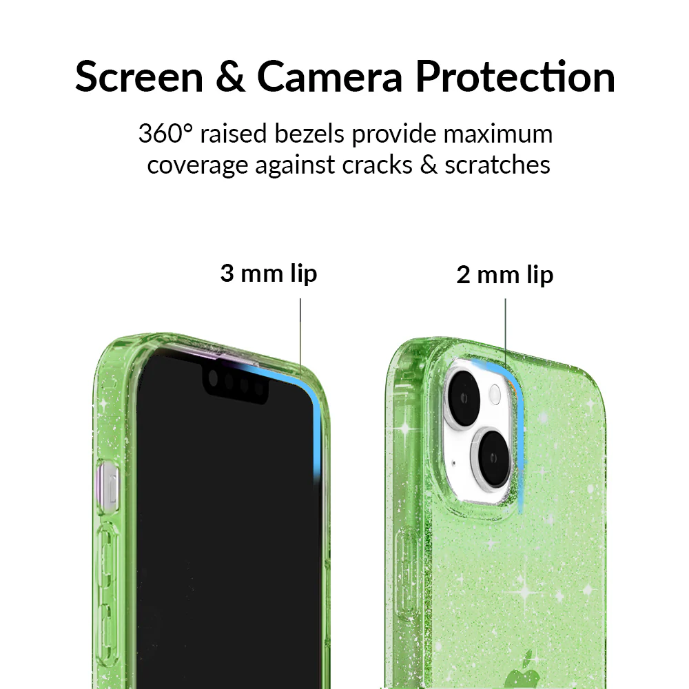 Lime Stardust Glitter iPhone Case - Image 106