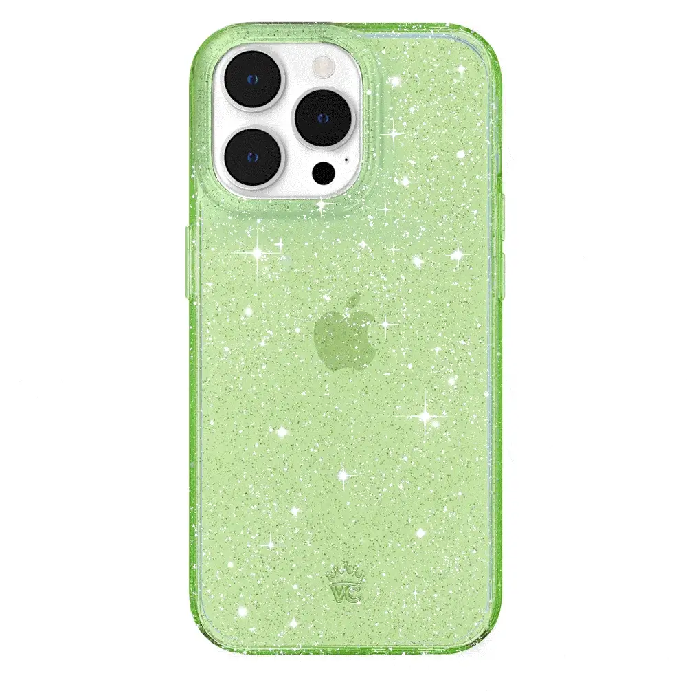 Lime Stardust Glitter iPhone Case - Image 116