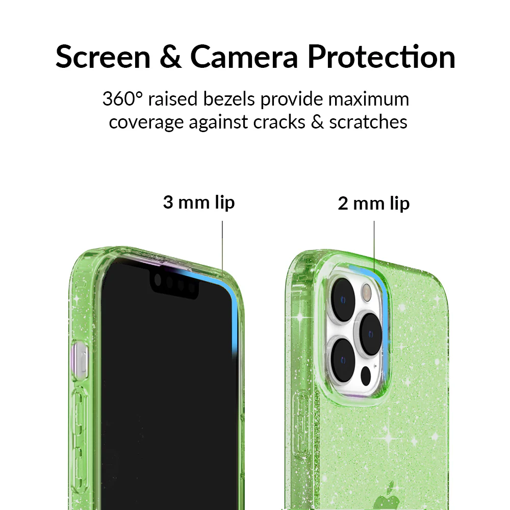 Lime Stardust Glitter iPhone Case - Image 118