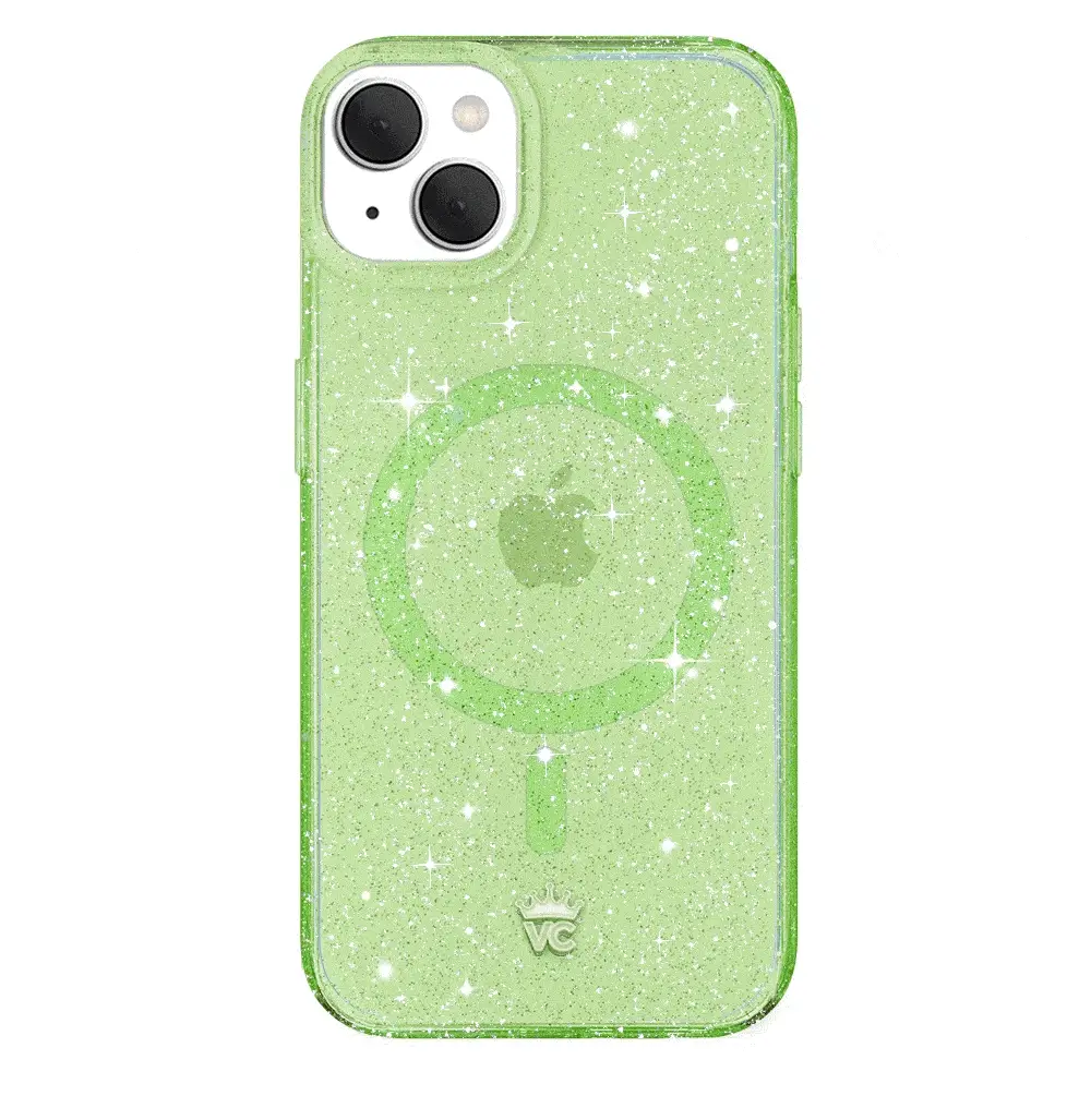 Lime Stardust Glitter iPhone Case - Image 128