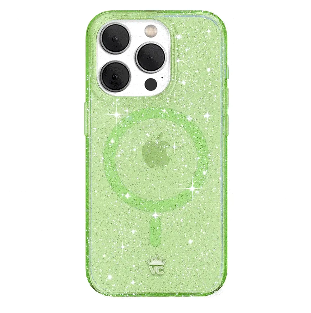 Lime Stardust Glitter iPhone Case - Image 134