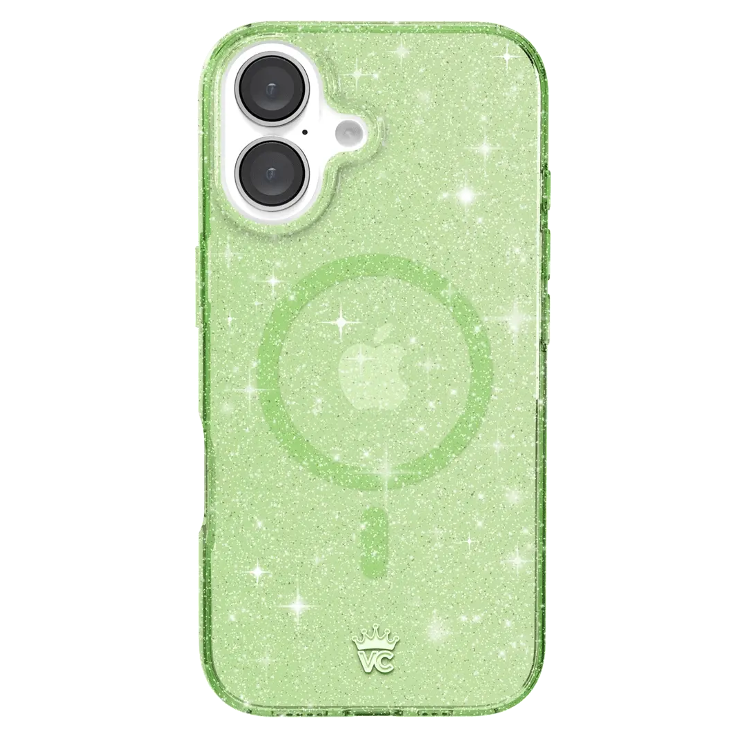Lime Stardust Glitter iPhone Case - Image 146