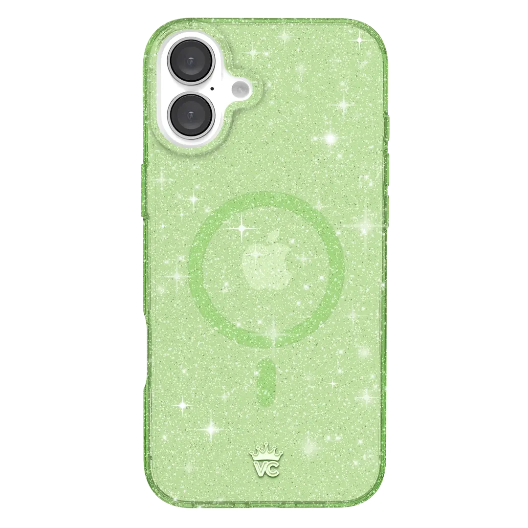 Lime Stardust Glitter iPhone Case - Image 151