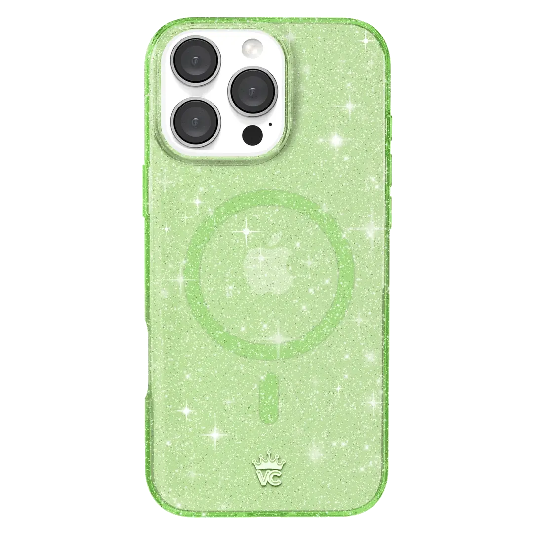 Lime Stardust Glitter iPhone Case - Image 161