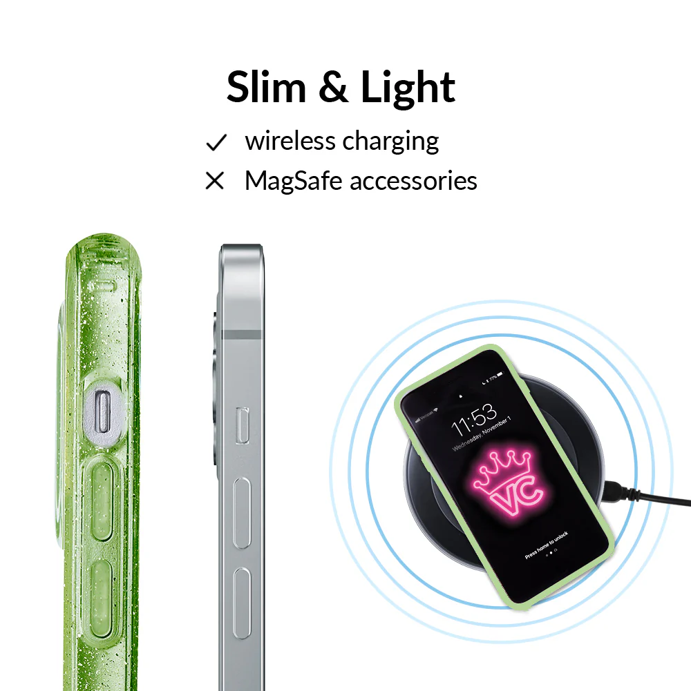 Lime Stardust Glitter iPhone Case - Image 18