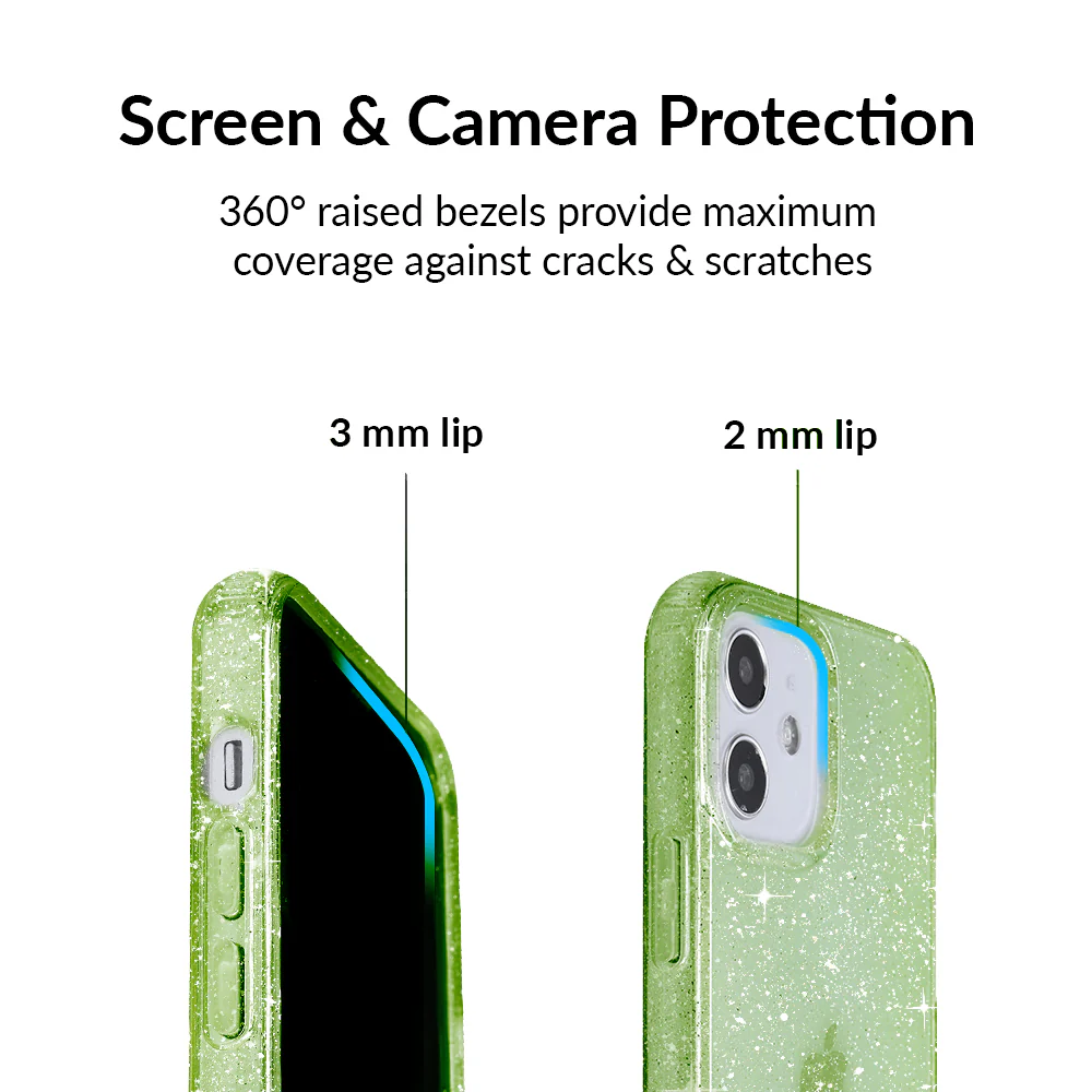 Lime Stardust Glitter iPhone Case - Image 21