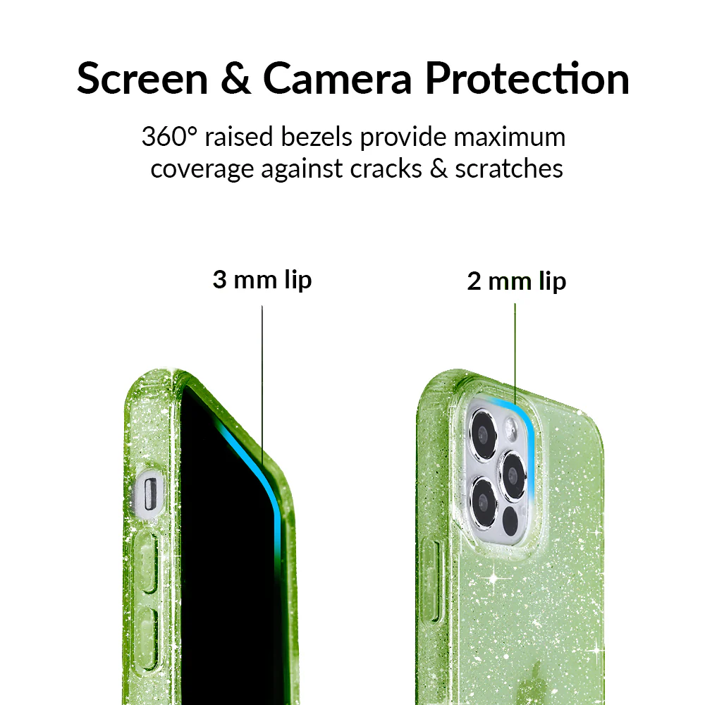 Lime Stardust Glitter iPhone Case - Image 33