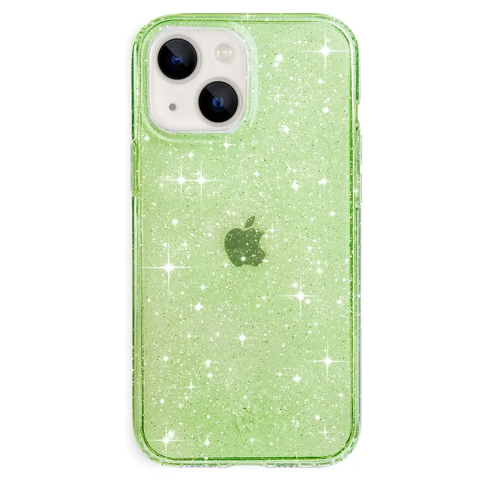Lime Stardust Glitter iPhone Case - Image 43